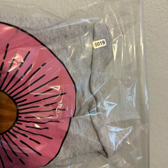 Gray Short Sleeve Tee with Pink Graphic - Picture 5 of 5